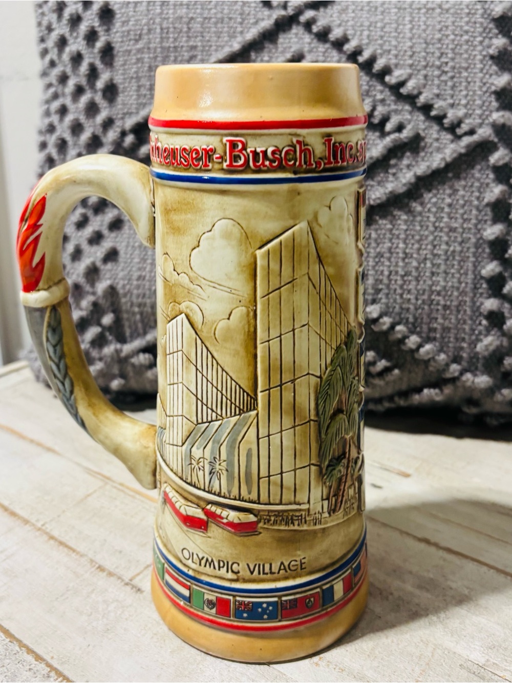 Rare Vintage Anheuser Busch 1984 LA Olympics Stein - Picture 4 of 7